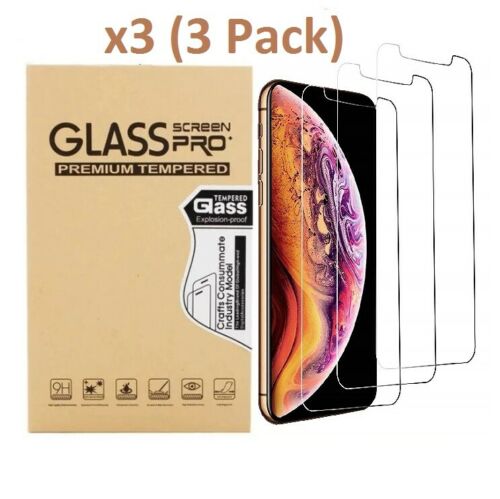 3-pack For Iphone 12 Pro 11 7 8 Plus X Xs Max Xr Tempered Glass Screen Protector