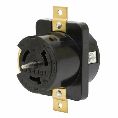 Hubbell Cs-6369l 50-amp 125/250-volt 3-pole 4-wire Twist-lock Receptacle